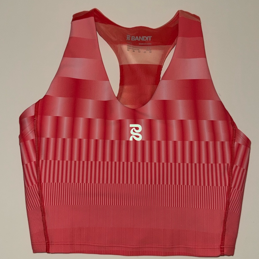 Bandit Red Gradient Racerback Crop Tank - Picture 10 of 11